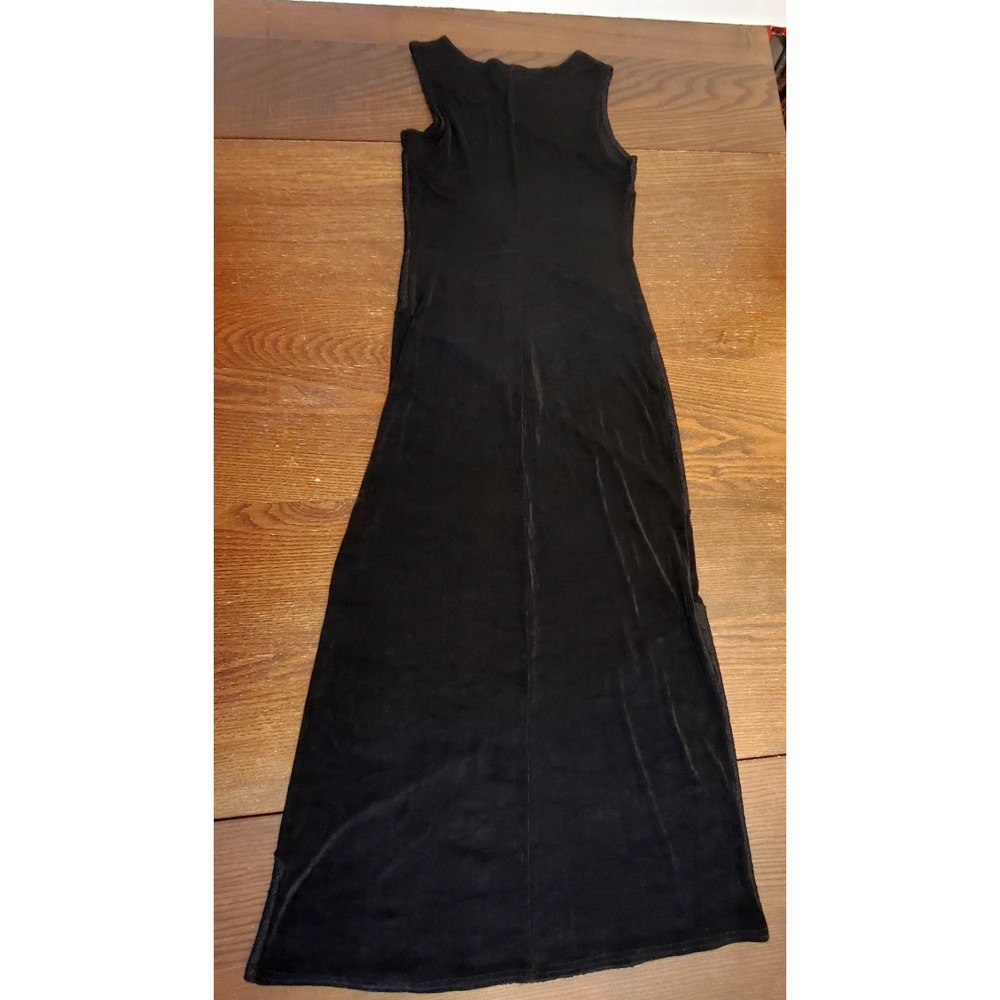 Vintage 90s Jalate Blk Heavy Liquid Knit Dress Womens M Drapey, Fluid, Goth- USA - Picture 4 of 12